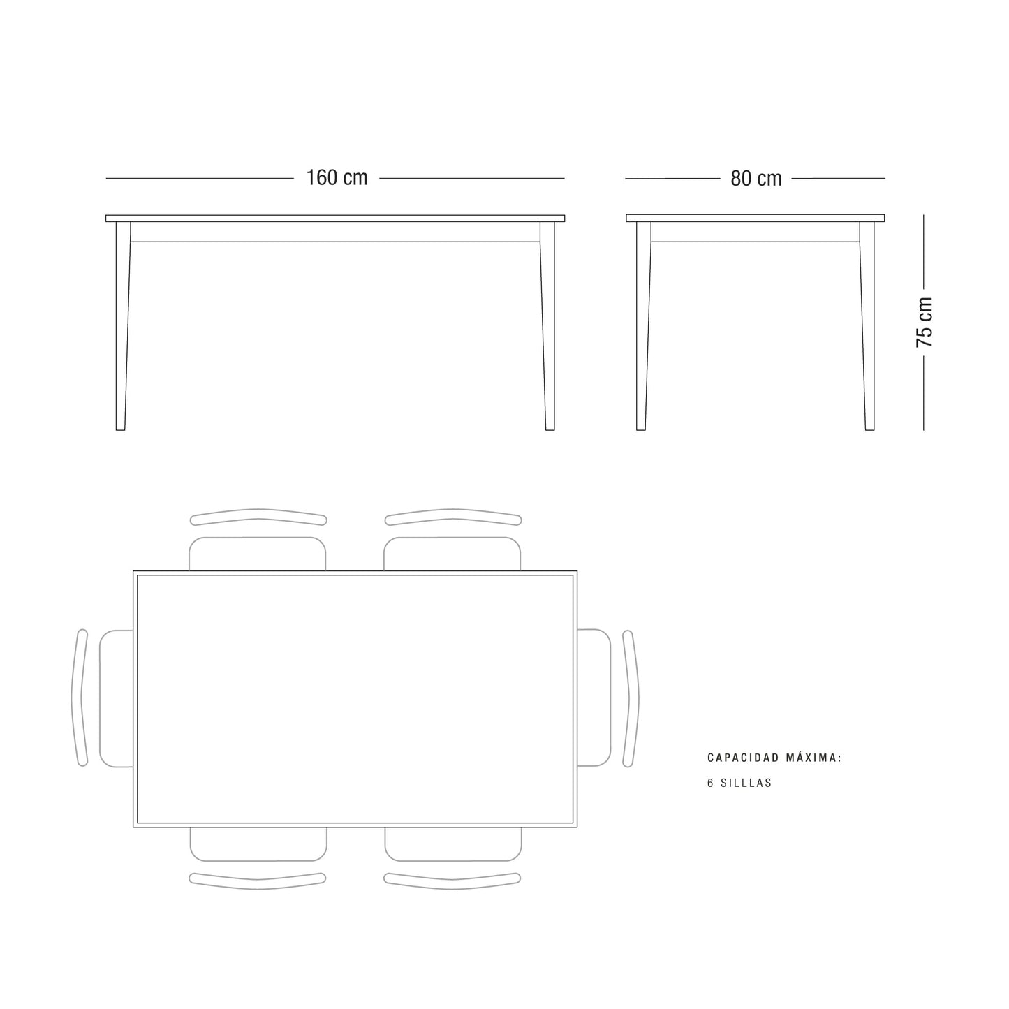 'Palito' Table Covered