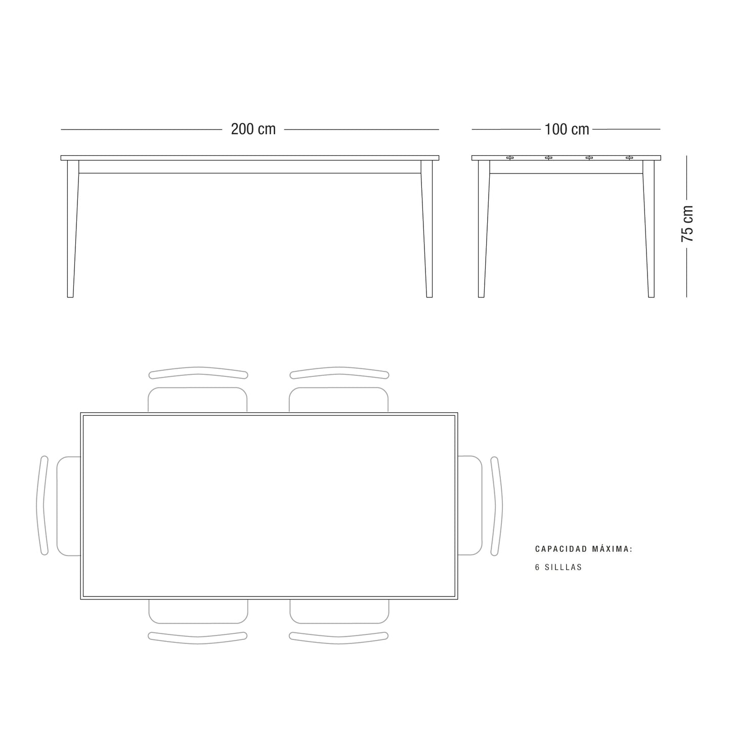 'Palito' Table Covered