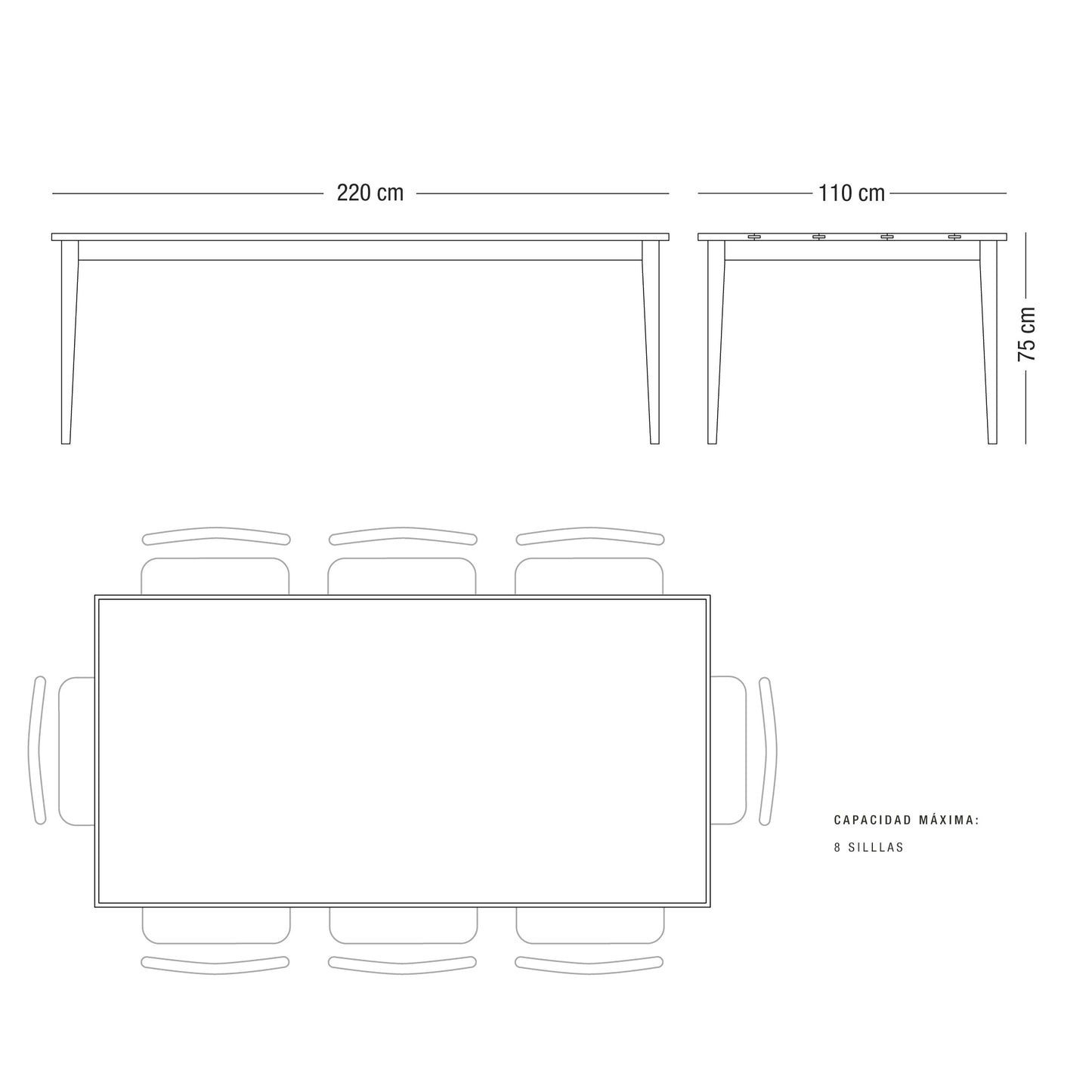 'Palito' Table Covered
