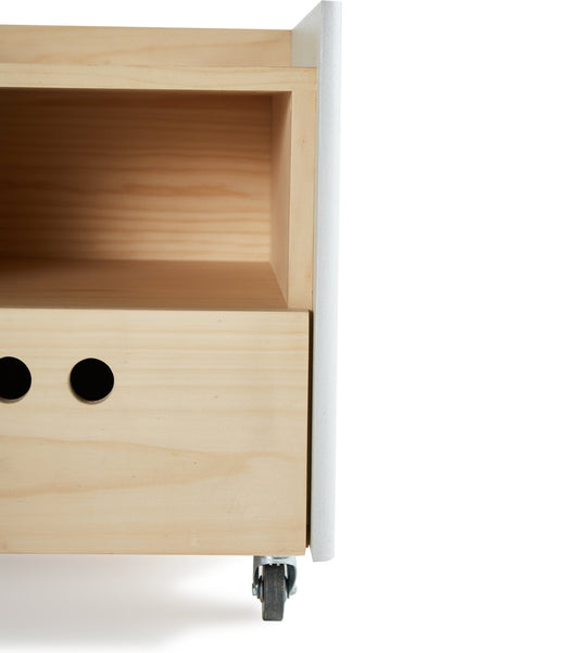 Mixed 'Cancheboom' chest of drawers - with wheels