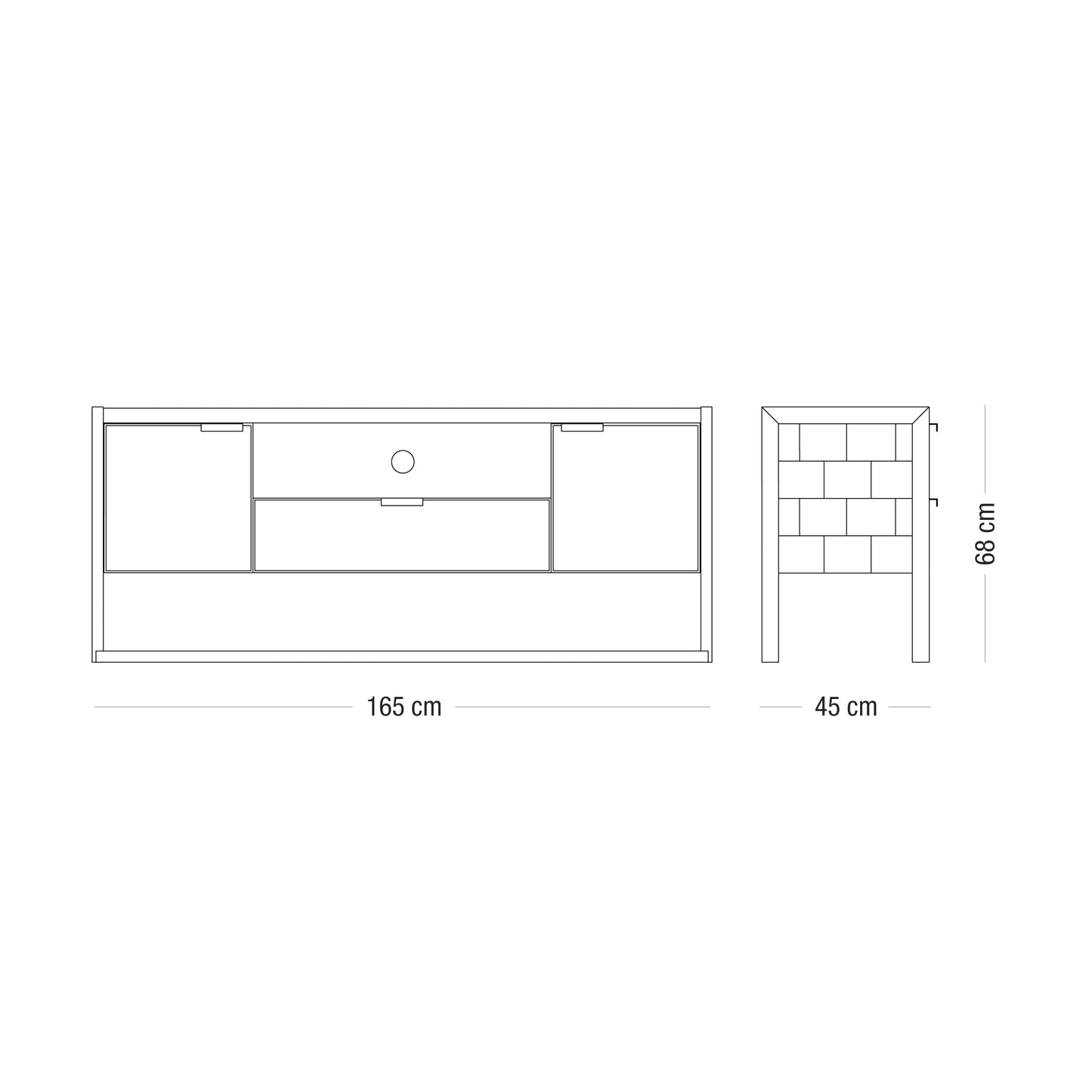 'Buenos Aires' Low Dresser Mixed - 4 doors