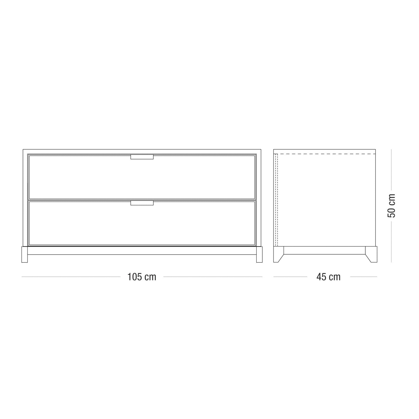 'Pappo' 105 drawer chest - with legs